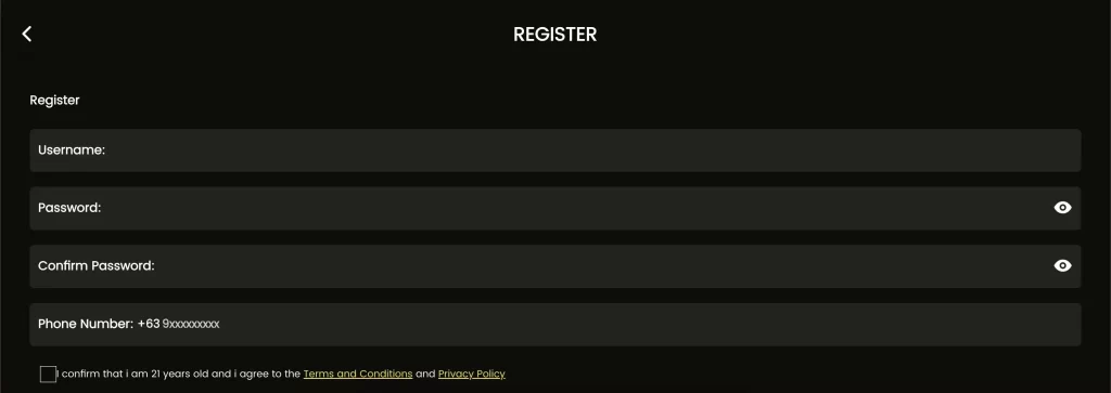 Mobile phone showing 999JILI download and login register screen